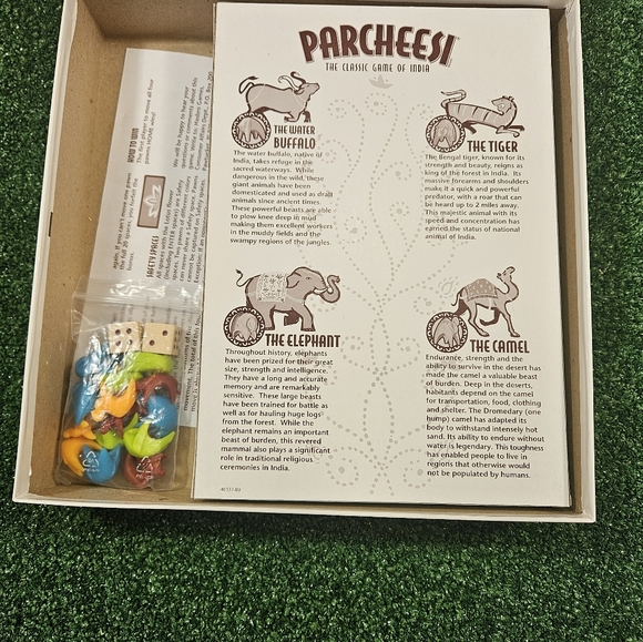 Vintage Parcheesi Classic Game India Board Game 2001-Out Of Print Animal Edition - Picture 4 of 7